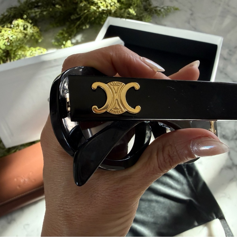 Celine Sunglasses in Black with Gold Detail